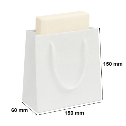 Papierová ornamentovaná matte 150x60x150 biele strium